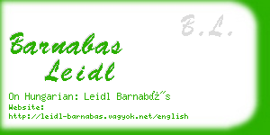 barnabas leidl business card